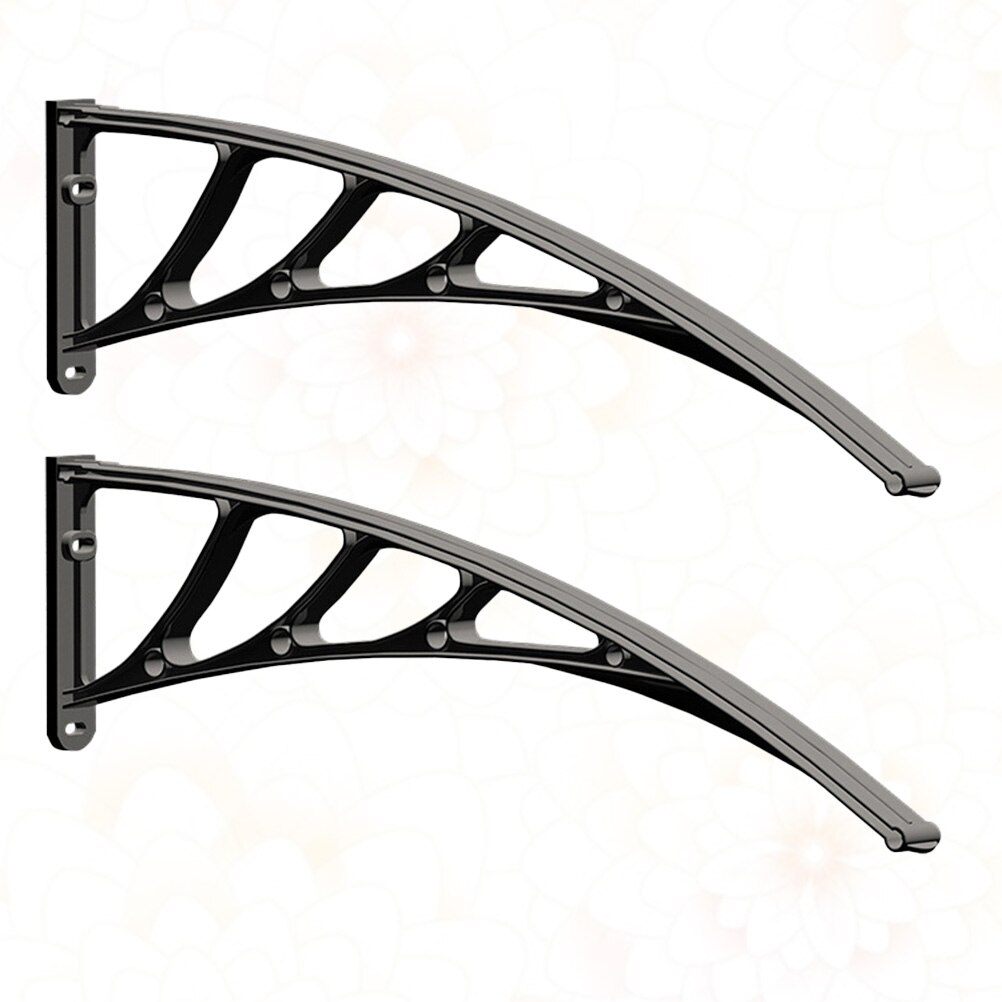 Outdoor Balcony Awning Support Bracket Door Window Eaves Awning Holder - 3mm Bracket Slot Width Black A50