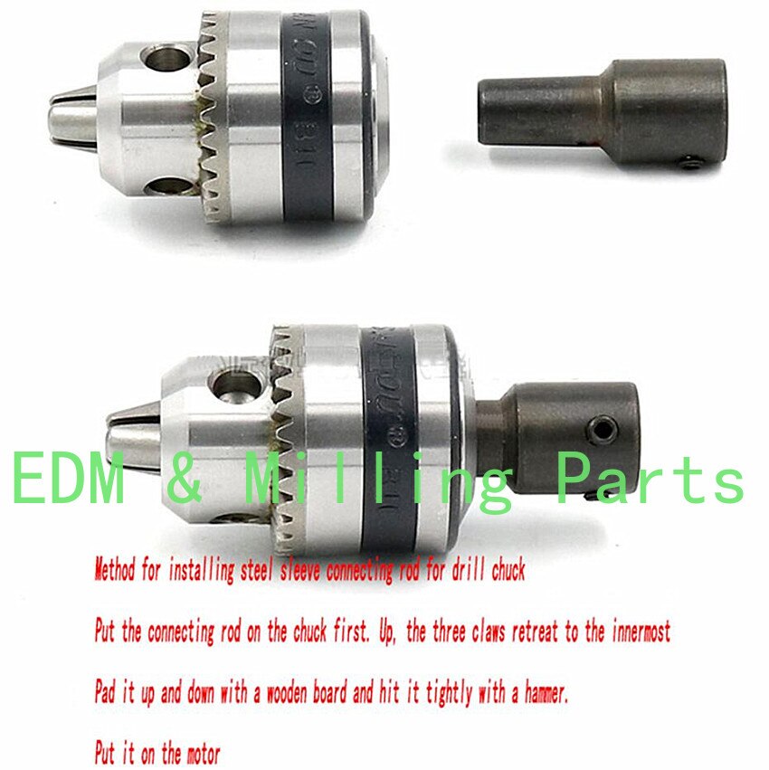 Hole Diameter 12mm Connecting Rod With B10 Arbour For B10 Motor Drill Chuck CNC Power Chucks