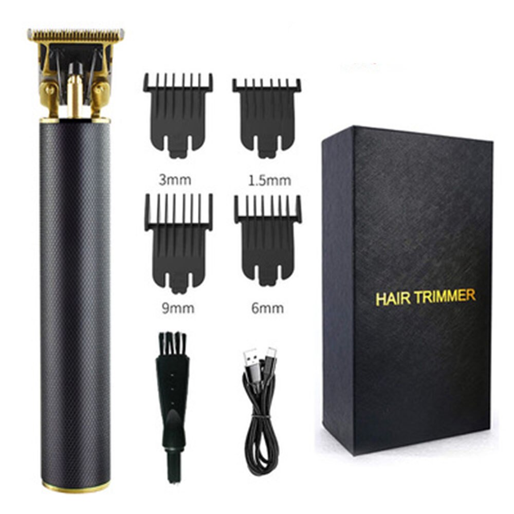 Trimmer For Men Clipper Hair Electric Cutter Mower Beard Shaver Haircut Machine Hairstyle Cutting Barbershop USB: Black