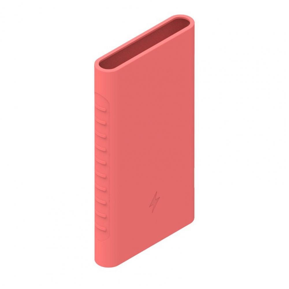 Beschermende Siliconen Protector Stevig Voor Xiaomi Power Bank Tweede Generatie 10000Mah Siliconen Power Bank Cover Voor Xiaomi Power: Pink