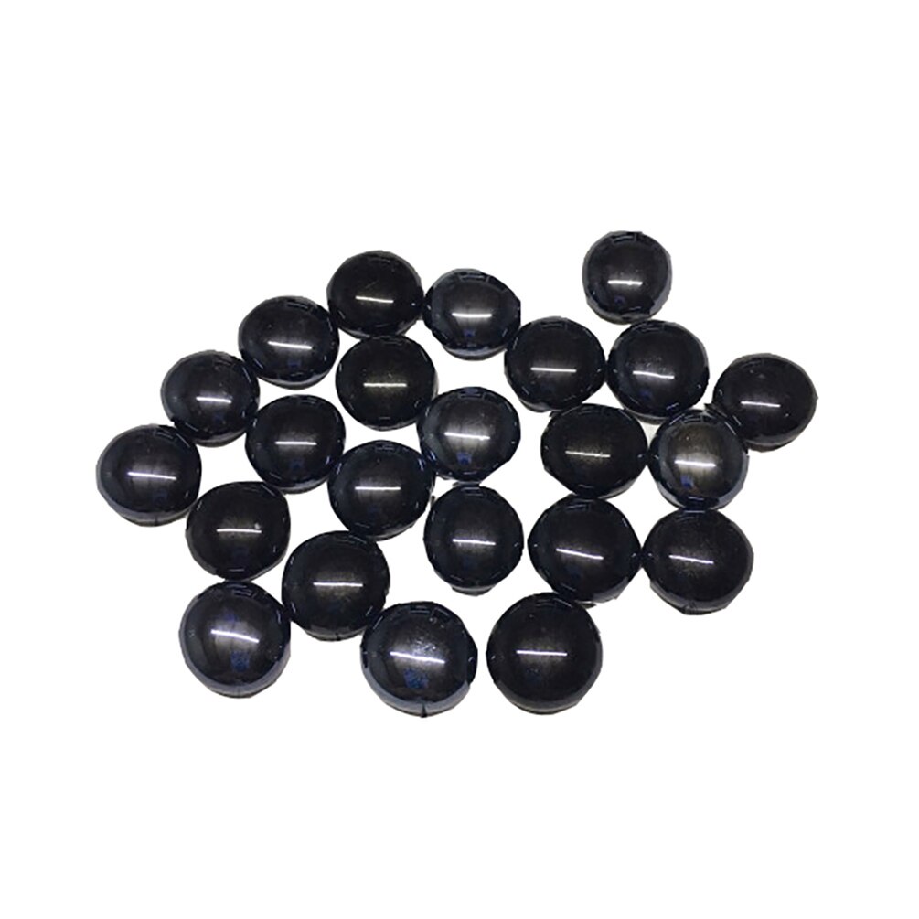 100g Clear Glass Mosaic Tiles Round Flat Beads for Arts Craft Decorative Glass Stones for Mosaic Making: Black