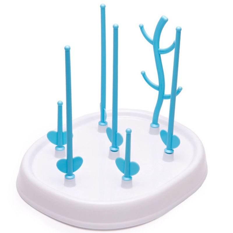 Bottle Dry Rack Baby Bottle Drain Drying Racks Blue Tree Shape Baby Milk Bottles Cleaning Dryer Drainer Storage Drying Rack