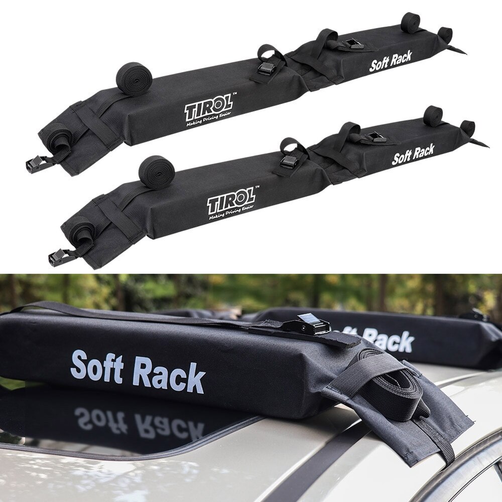 Universal Auto Soft Car Roof Rack Outdoor Rooftop Luggage Carry Load 60kg Baggage Easy Fit Removable 600D Oxford &amp; PVC