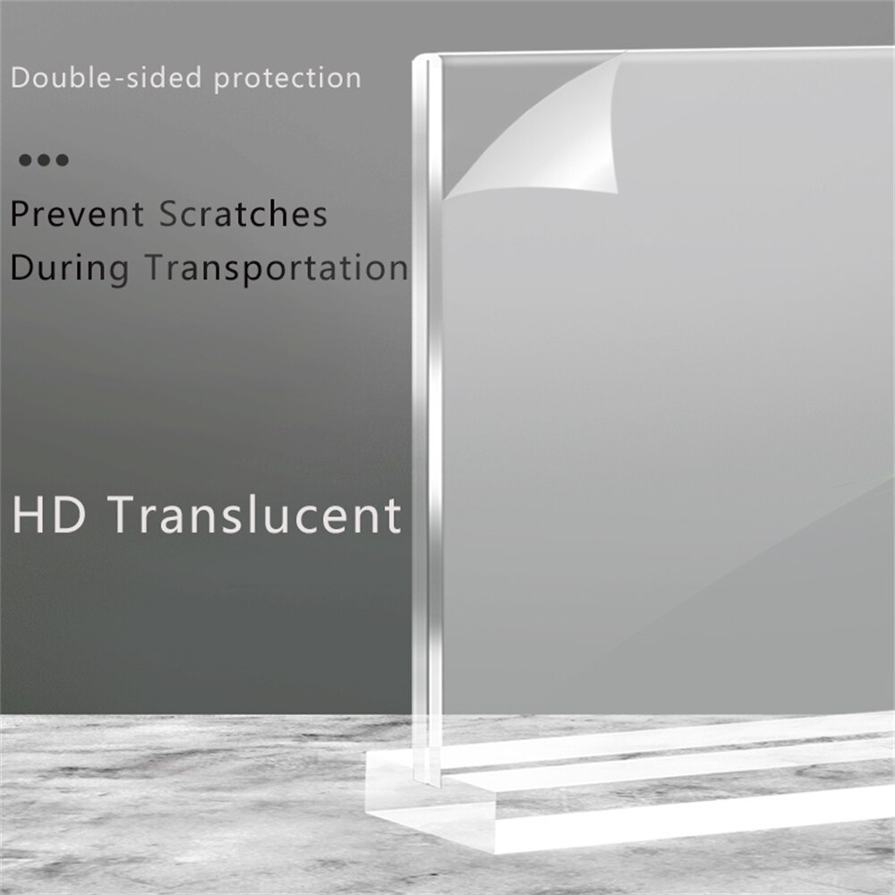 Acrylic A4 Standing Display Stand Desktop Advertising Price Brand Double-sided Transparent Menu Price Catalog Customization