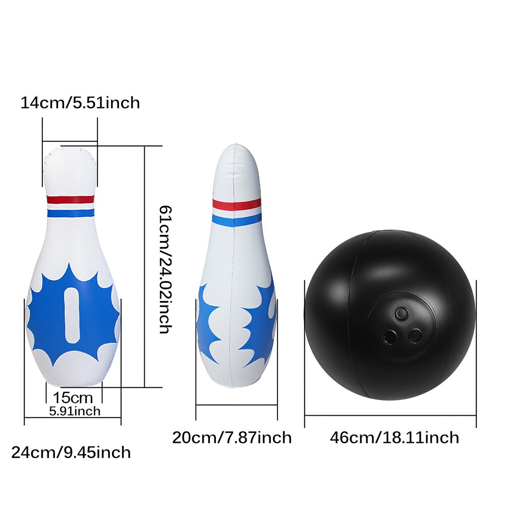 Opblaasbare bowling set SL001‑39 Grote bowling set voor kinderen Volwassenen Outdoor Indoor Fun Educatieve bowling set speelgoed
