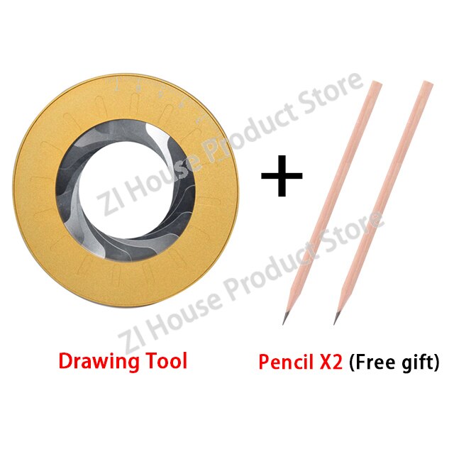 Measuring Round Ruler Aluminum Alloy And Stainless Steel Adjustable Flexible Circle Drawing Ruler Measuring Tools: Drawing Tool Set