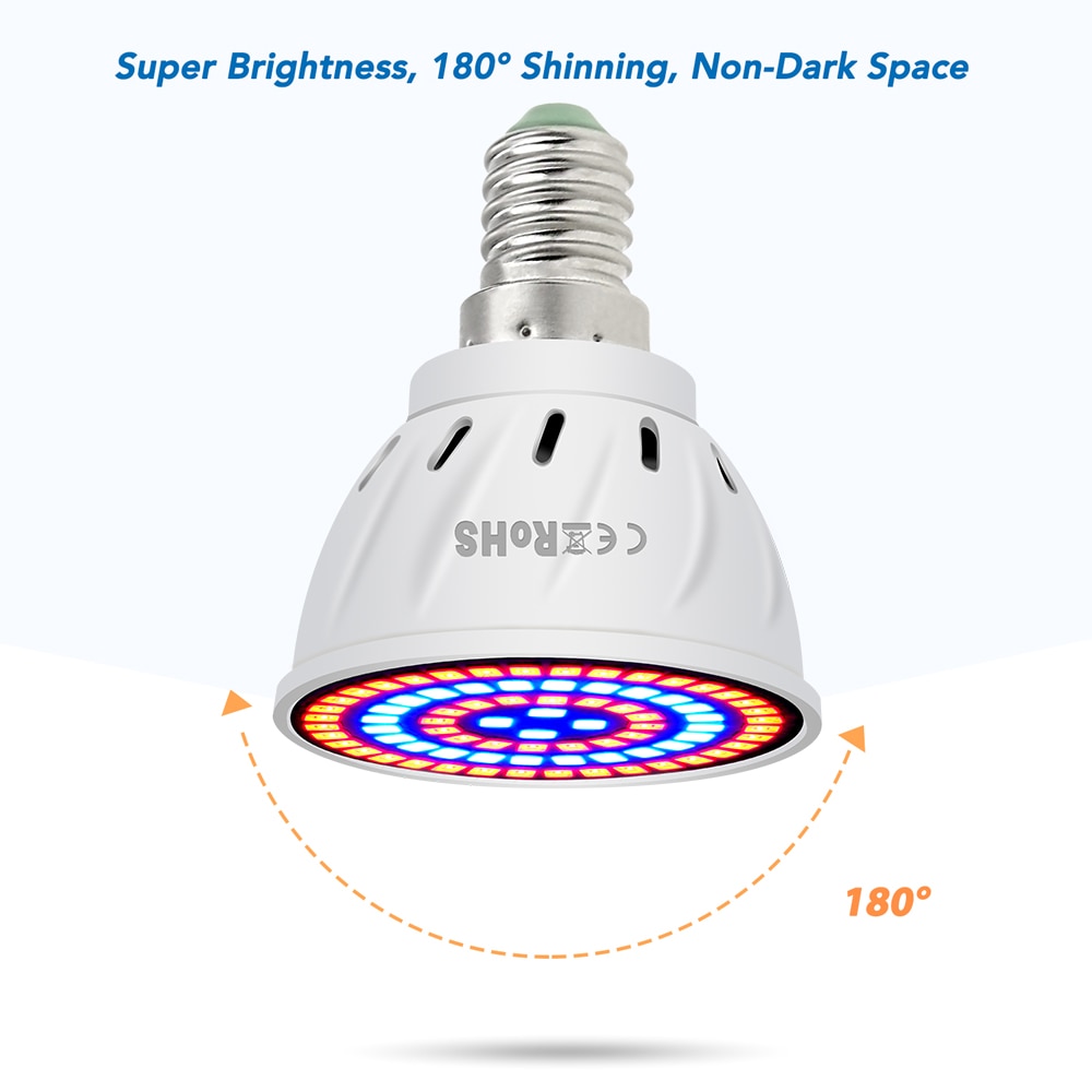 CanLing Full Spectrum Led E27 AC 220V Plant Light E14 Growing Lamp MR16 Phytolamp GU10 Growlight B22 Spotlight Bulb For Grow Box