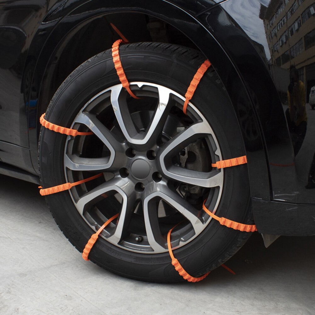 Neumáticos de plástico desechables para coche, cadenas de nieve, hielo, barro, carretera, para auto/Suv, antideslizantes, 10 piezas