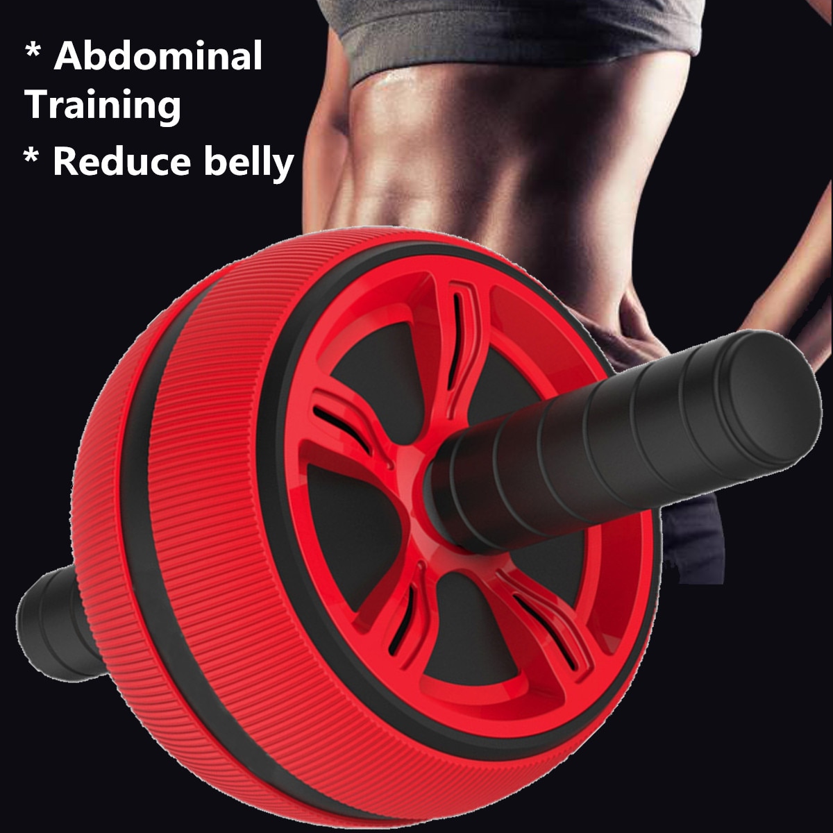 Abs abdominal roller treningshjul treningsutstyr mute roller for arms back magekjerne trener kroppsform treningsutstyr