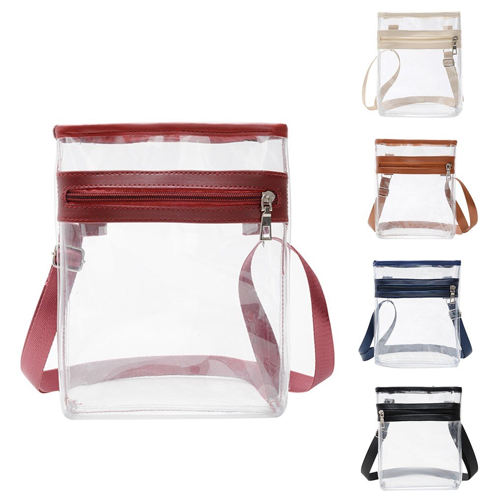 PVC Women Bag Street Transparent Convenient Carry Face Mask Hand Sanitizer Clutch Shoulder Bag Personality Messenger Bag