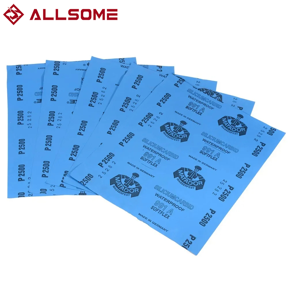 1PC Polishing Sanding Wet/dry Abrasive Sandpaper Paper Sheets Surface Finishing Made Grit P2500 P3000 P5000 P7000 P1000