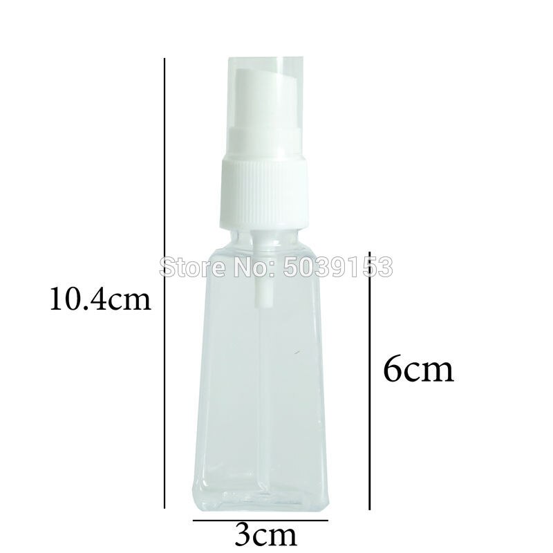 30ml Square Transparent Portable Travel small Empty Spray Bottles Plastic Refillable Cosmetic Containers Liquid Organizer: 1PC Clear