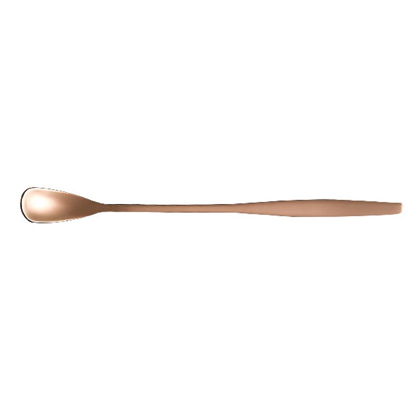 15cm 17cm Square Head Food Spoon Stainless Steel Mug Spoons Coffee Stirring Honey Spoon: Champagne / 17cm