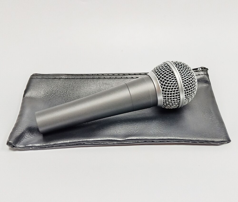 PU leer rits bedrade handheld microfoon mic bag case voor dragen en bescherming