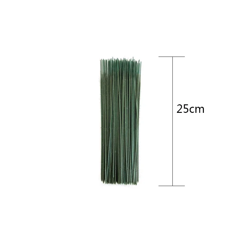 17cm/25/30/40cm Artificial Flower Stems Rose leaves/base Iron Wire Stem DIY Soap/ Paper Flower Stub Accessory Stems Craft Decor: Brown