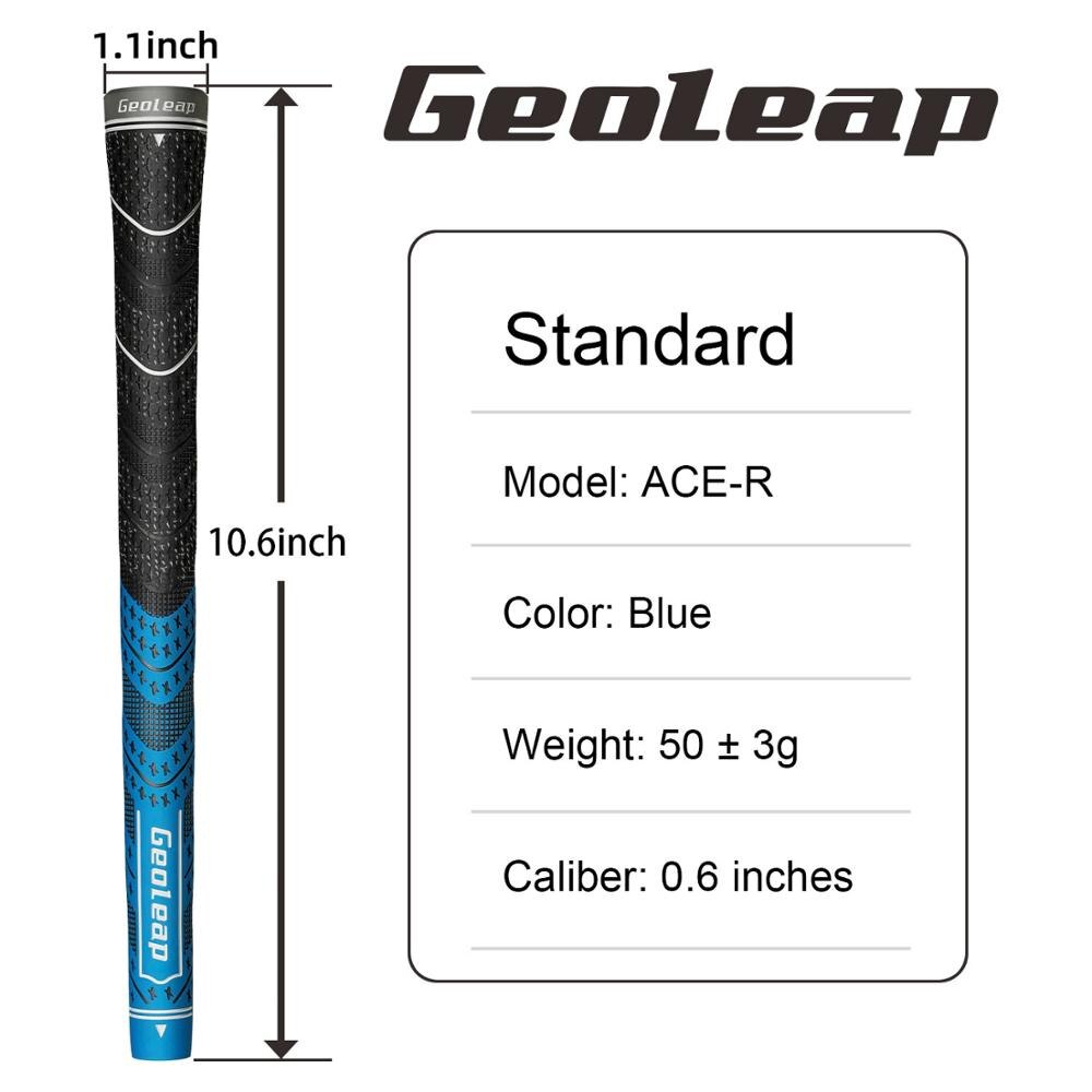 Geoleap golfgreb 13 stk / parti, rygrib ， multi sammensatte hybrid golfkølle greb, standard , 7 farve. fress: Blå-standard