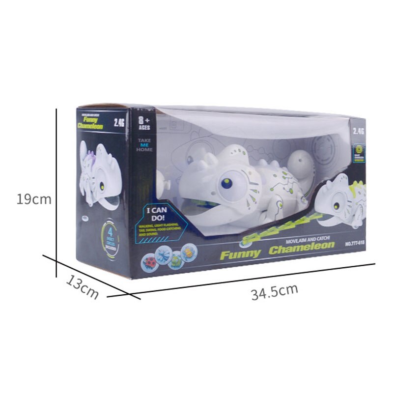 Robot de juguete para niños, modelo de mascota camaleón a Control remoto con animales a Control remoto de 2,4 GHz, para niños y niñas, juego mental