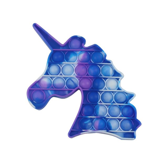 Unicorn Pop It Hot Push Bubble Fidget giocattoli giocattolo Antistress per adulti PopIt Antistress Squishy regalo Antistress Poppit Antistress: 01