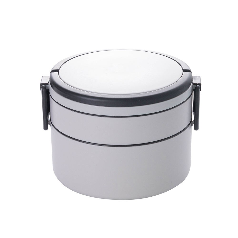 1100ml Portable 2 Layer Healthy Lunch Box Food Container Microwave Oven Lunch Bento Boxes With Cutlery Lunchbox: 5