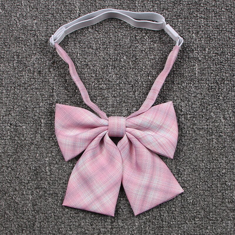 Pink JK Uniform Bow Tie Cute Japanese/korean School Uniform Accessories Bow-knot Tie Knot Cravat Necktie Adjustable: tie A