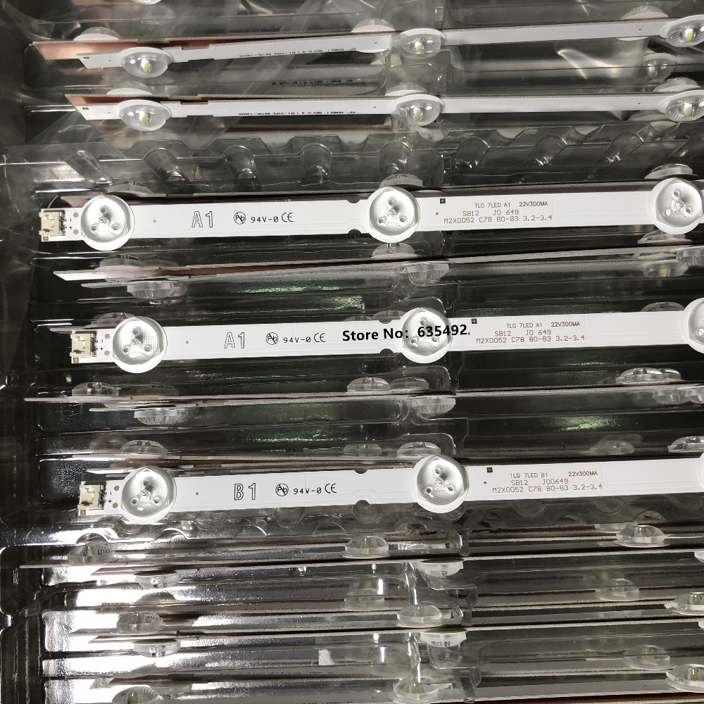 3 piezas * A1 tira de luz LED 7 lámpara para LG 32 ''TV 32LN520B LC320DXE (SF) (R5) V13 MDL 6916L-1399A 6916L-1400A