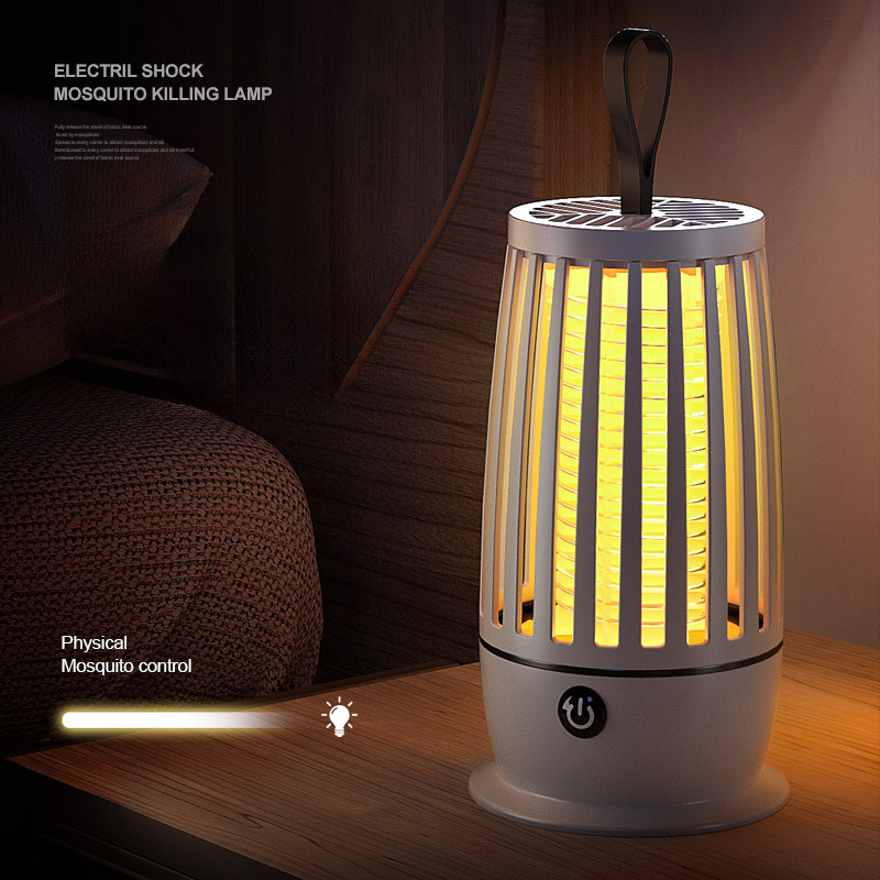 Muggenlamp Draagbare Muggenmoordenaar Afstotende Lamp Verwarming Vliegenval Mute Elektrische Insectenmoordenaar Usb Oplaadbare Indoorn Outdoor