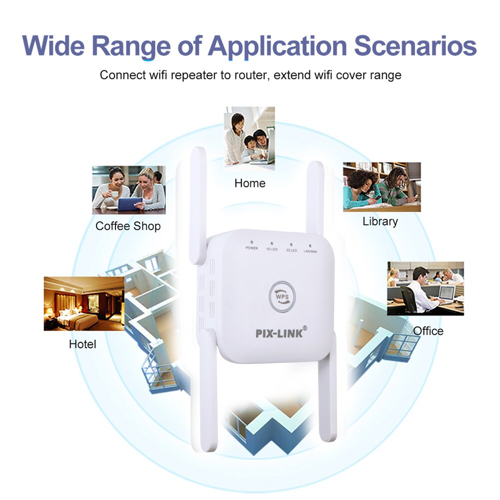 5G Wifi Repeater Wifi Extender 1200M Wifi Amplifier 2.4G Wireless Long Range WiFi Booster Wi-Fi Repeater Signal Wi-fi Extender