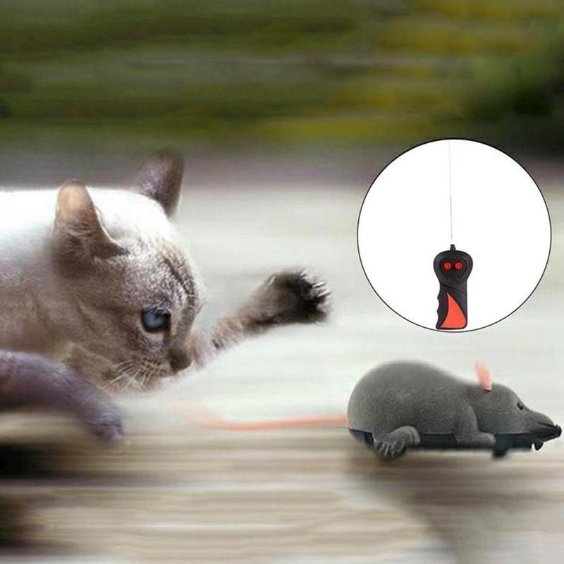 Divertente telecomando giocattolo per gatti floccato Mouse senza fili novità movimento meccanico ratto forniture per animali domestici 6 il modello può scegliere