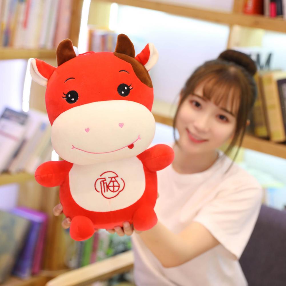 20/30Cm Leuke Chinese Ox Vee Knuffel Mascotte Kalf Knuffel Kid