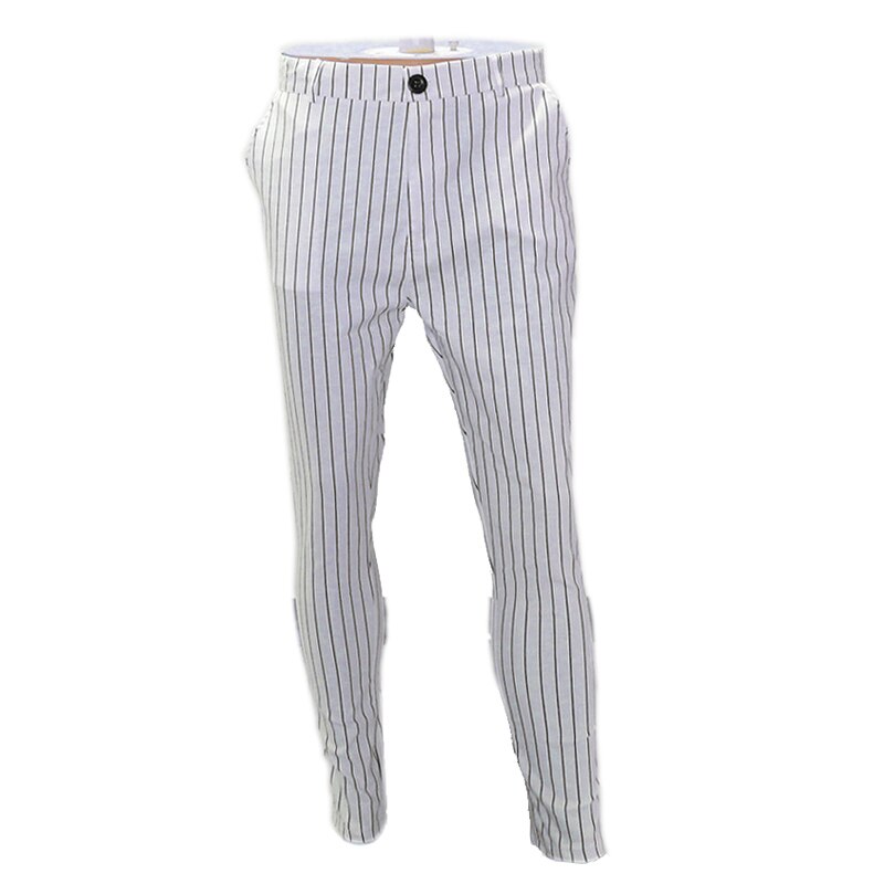 Plus size herrebukser stribede elastiske afslappede blyantbukser luksus mærke tøj bukser sweat pants til mænd street