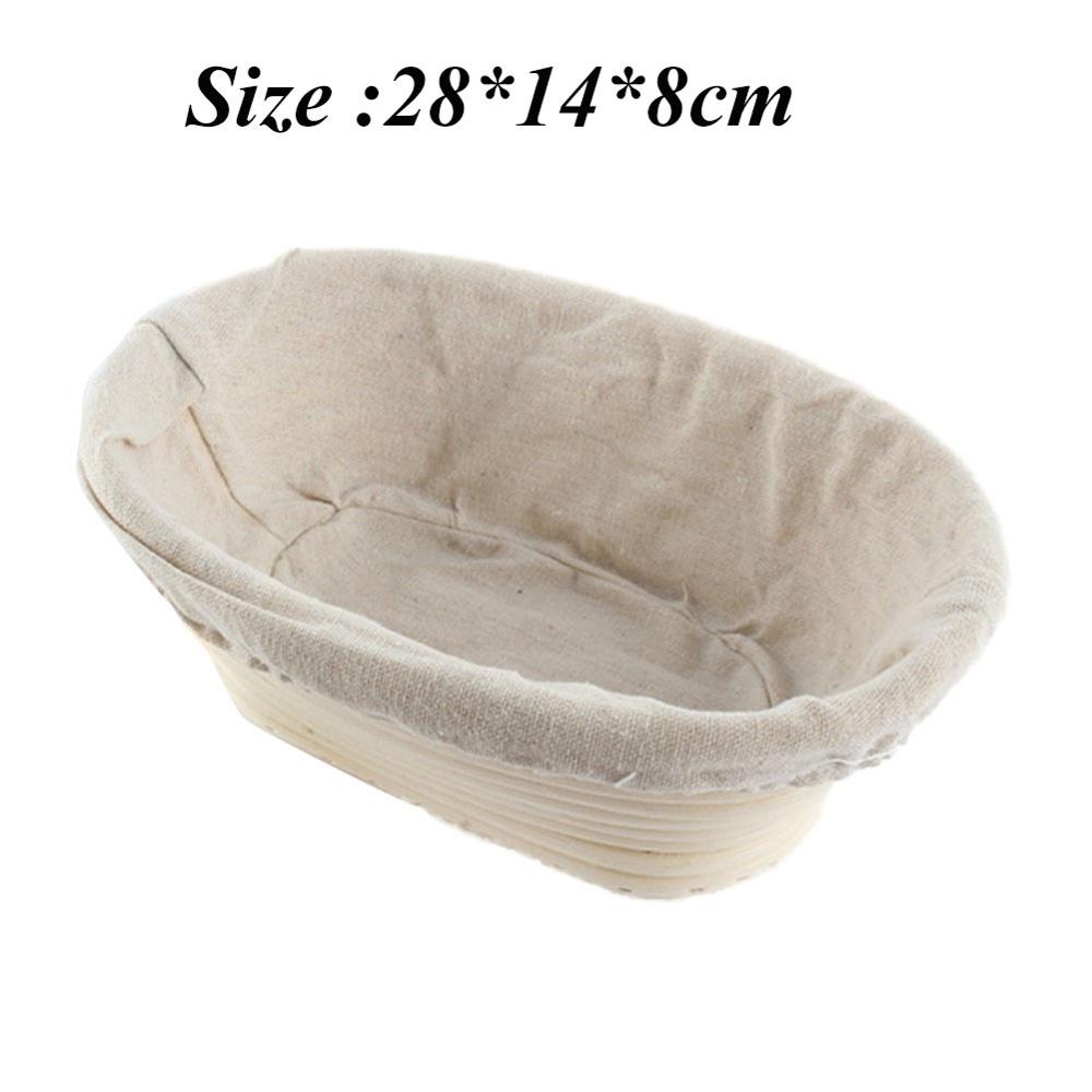 Cesta de fermentación de ratán Natural, cesta REDONDA/Ovalada para pan, masa de mimbre, cestas de prueba de masa de ratán: B3