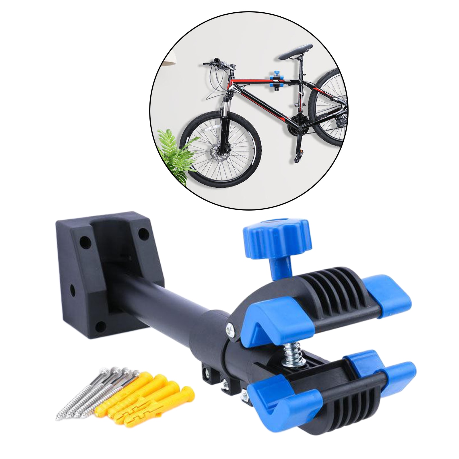 Deluxe Bike Wall-Mount Repair Stand Clamp Bicycle Home Garage Wall Mounted Hanger Storage Hook- Rotatable, Folding