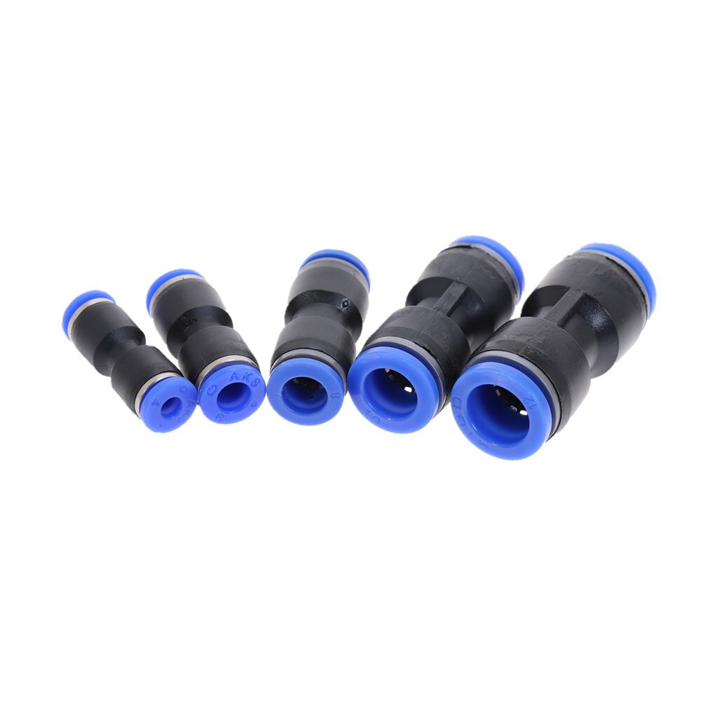 100Pcs 50Pcs PU 2-way Pipe Connector Pneumatic Fitting Plastic 4mm 6mm 8mm Staght Push In Quick Slip Lock Fittings