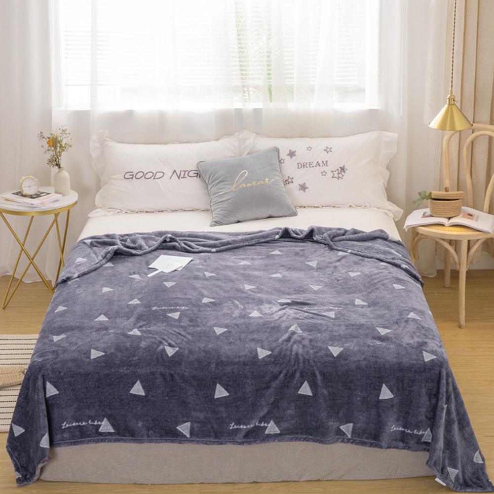 TPFOCUS Friendly Soft Blankets Bed Linen Warm Autumn Winter Printing Blanket for Home Bed Sheet Supplies: Triangle / 150x200cm