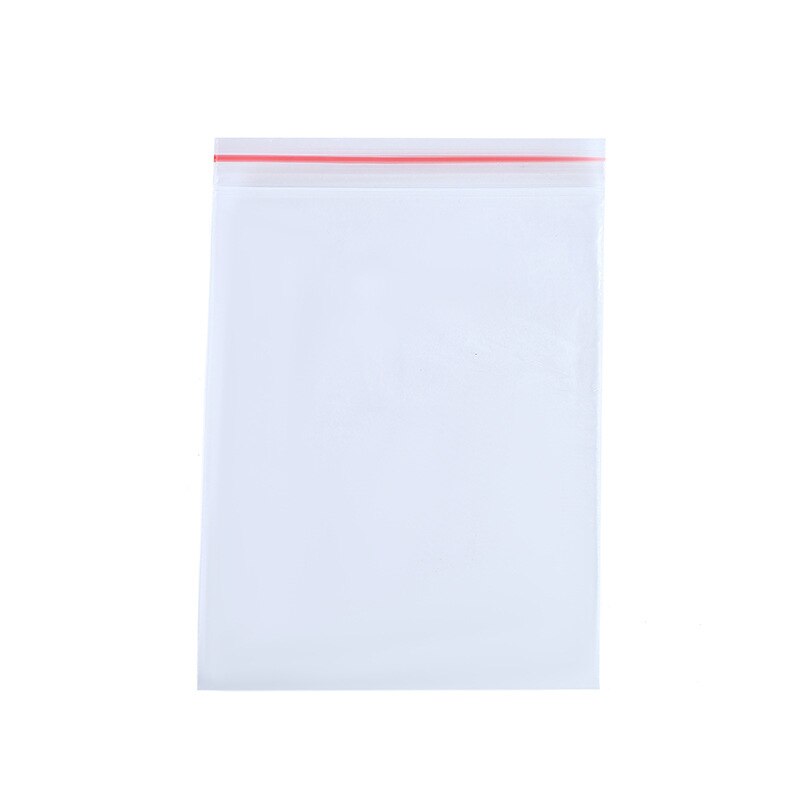 100PCS/LOT Resealable Zip Lock Bags Self Seal Clear Plastic Poly Bag Food Storage Package Reclosable Vacuum Fresh Bag