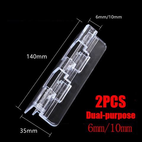 5/6/8/10/12Mm Acryl Clips Glas Deksel Aquarium Ondersteuning Houders Beugel aquarium Accessoires: 6 10mm Dualclip 2pcs