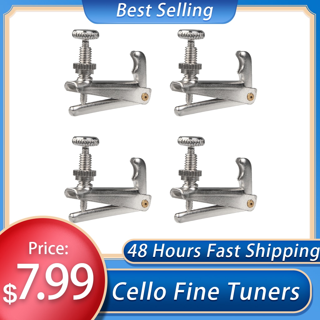 4 Stks/set Cello String Richters Metalen Fijnstemmers Cello Vervangende Onderdelen Voor 3/4 4/4 Cello