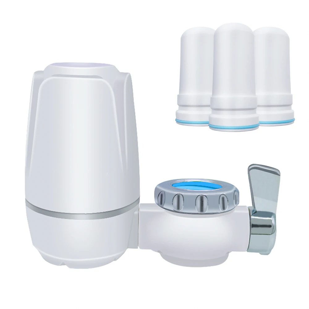 Op keukenkraan gemonteerd waterfilter Actieve kool kraanwaterfilterpatroon: Black