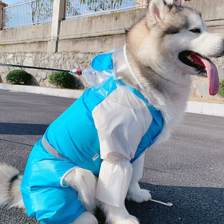 Pet Dog Raincoat Waterproof Jacket For Small Medium Large Dogs Rain Coat Pet Clothes Puppy Doberman Schnauzer Pug TLC20: For Pet / M or L
