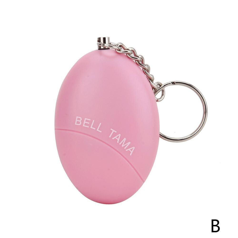 Auto-défense alarme 100dB oeuf forme fille femmes sécurité cri sécurité porte-clés protéger fort alarme d'urgence alerte personnelle I3P6: Rose