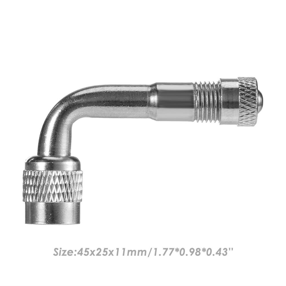 Tyre Valve Cover Valve Stem with Extension Easily Installation Personal Bicycle Parts Adapter for Car Truck Motorcycle: 90 Degree Silver	