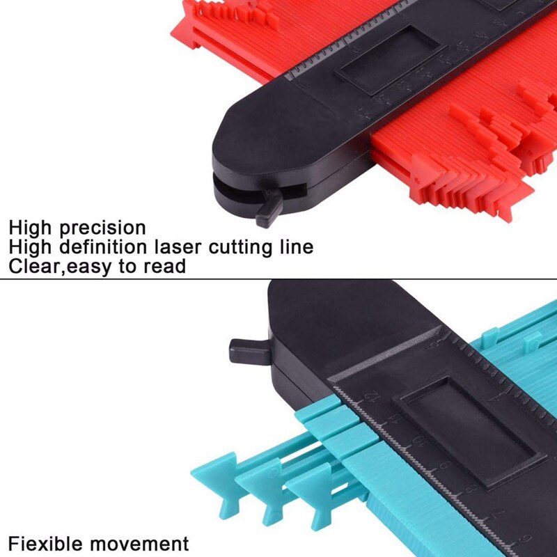 2Pcs Contour Gauge with Lock Profile Duplications Gauge Copy Irregular Shapes Measuring for Corners and Contoured