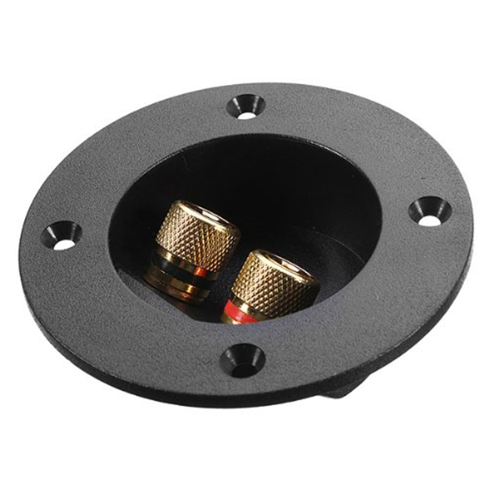 Speaker Box Rear Back Panel Wiring Terminal Plug Round Boxes With 2 Banana Jack Subwoofer Speaker Terminal