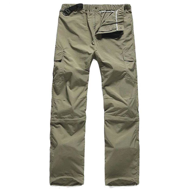Avtagbare ben #39 cargo bukser lommer sommer herre sprutende raskt tørr vanntette bukser mann khaki tynn work casual bukse 3xl