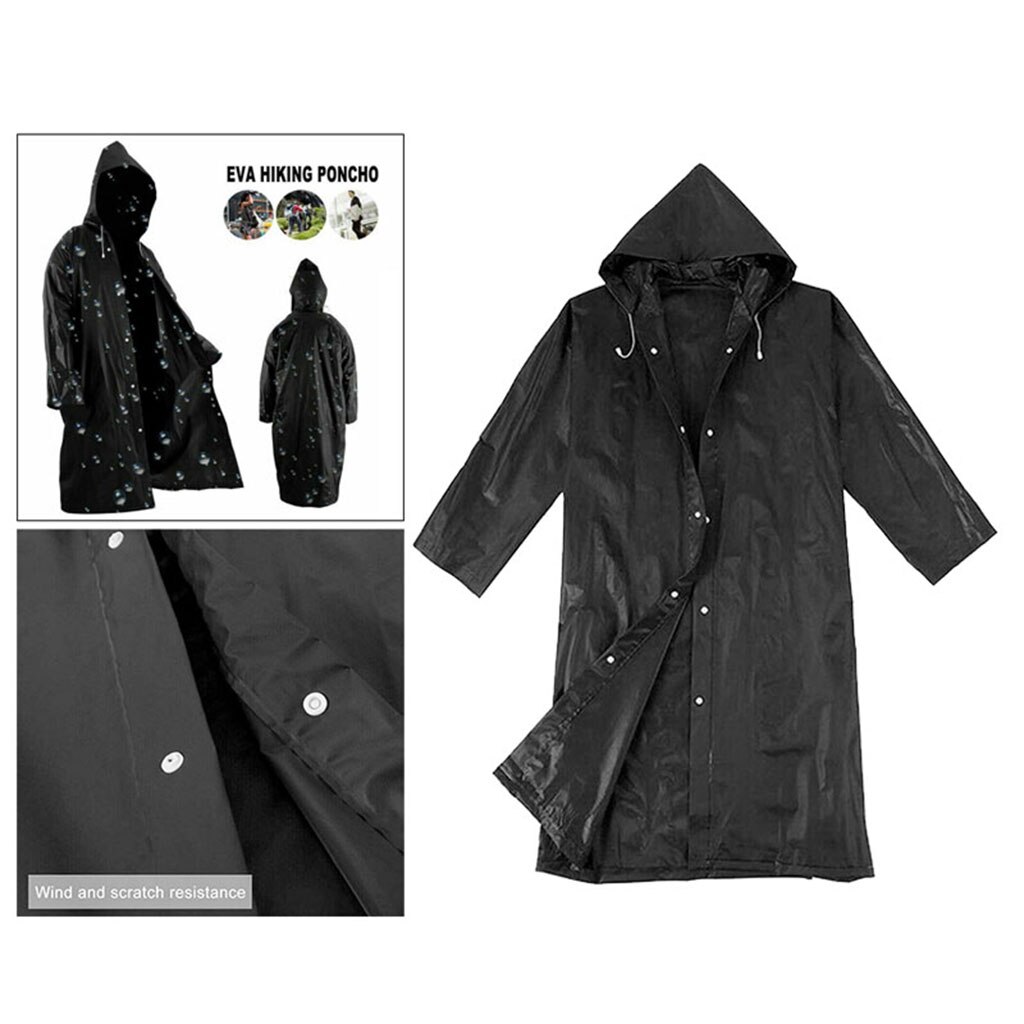Lightweight Rain Coat Waterproof Poncho Camping Hiking Cape Hooded V