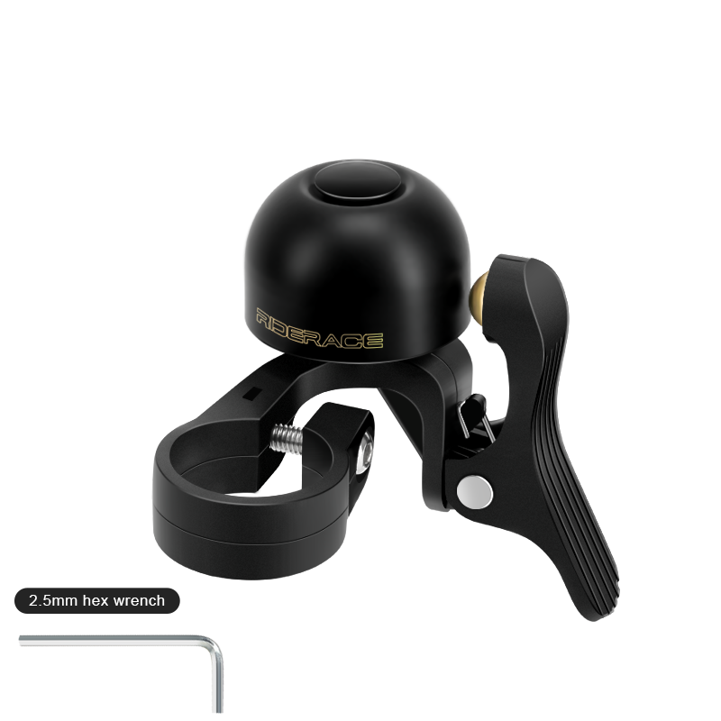 RIDERACE Bike Bell Horn Copper Cycling Bicycle Handlebar Ring Crisp Sound Warning Alarm For Safety MTB Road Cycling Accessories: WHITE