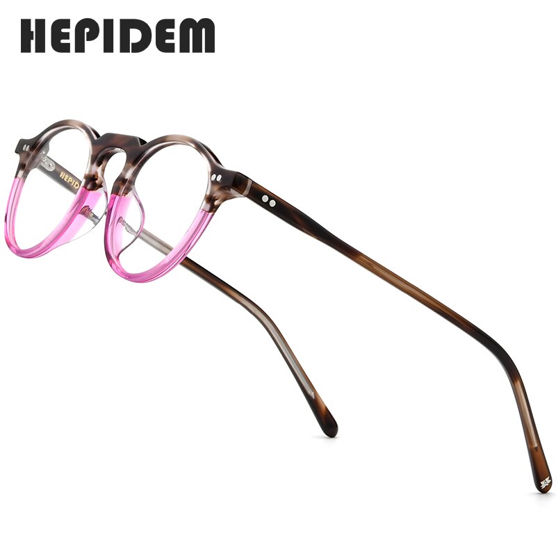 Hepideemiasetaatti optiset silmälasit kehys naisille pienille kasvoille retro vintage pyöreät lasit silmälasit silmälasit 9130: Punainen