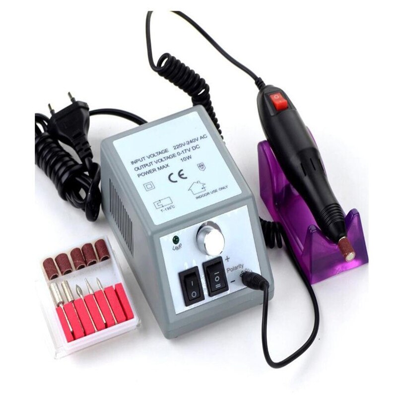 Broca de unhas elétrica de 35000rpm, máquina para manicure e pedicure, kits, ferramentas para lixa de unha, broca de esmalte: Grey