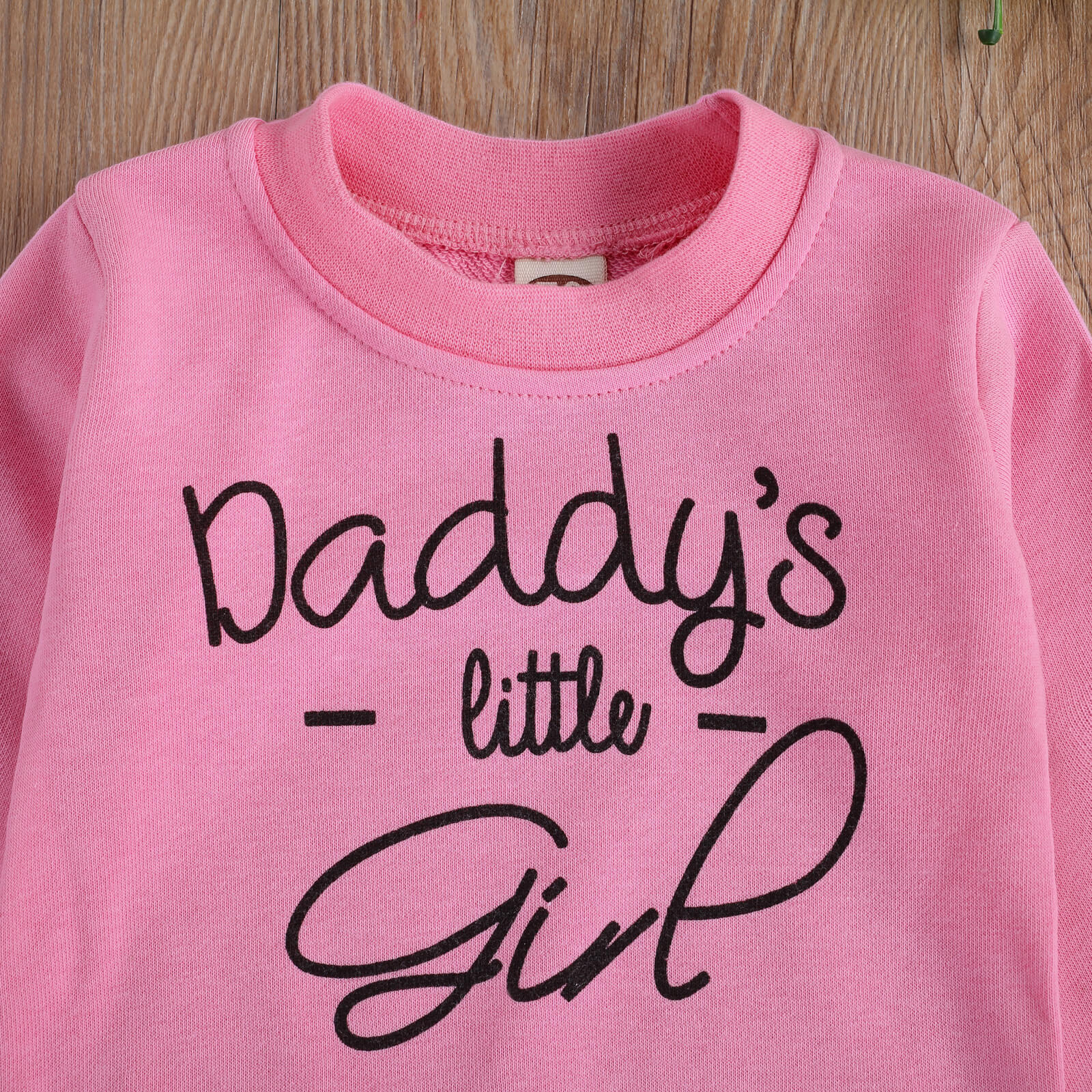 Pudcoco automne 0-4Y enfants enfant en bas âge bébé fille DADDY'S petite fille lettre imprimé sweat à manches longues pull noir/rose