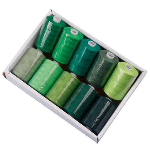 10 Spools/Set,402 Multi Colors Polyester Thread 1000 Yard Coil For DIY Quilting,Needlework&amp;Household Sewing Machine: FR001-E